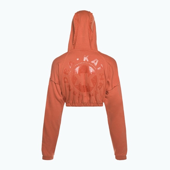 GYMSHARK x Kendra & Kathryn Burnt Orange Cropped Zip Up Hoodie Size XSmall - Picture 4 of 13